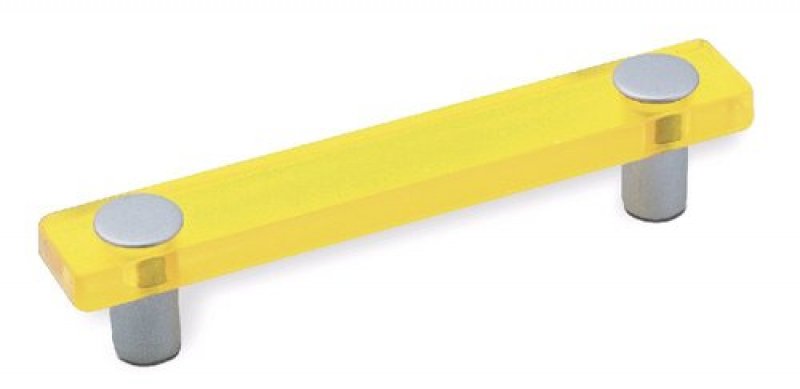 úchytka 8119-126 ISN15 MV11 96mm bílý hliník + akrylát žlutý