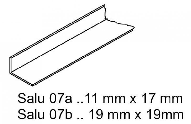 S07 úhelník 11x17mm SVĚTLÝ BRONZ 200cm