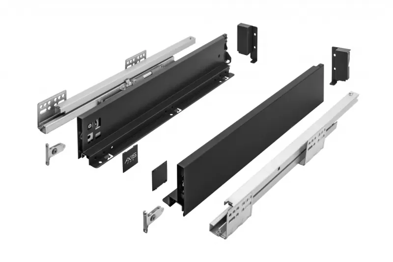 Zásuvka AXISPRO 250/84mm A2 ČERNÁ