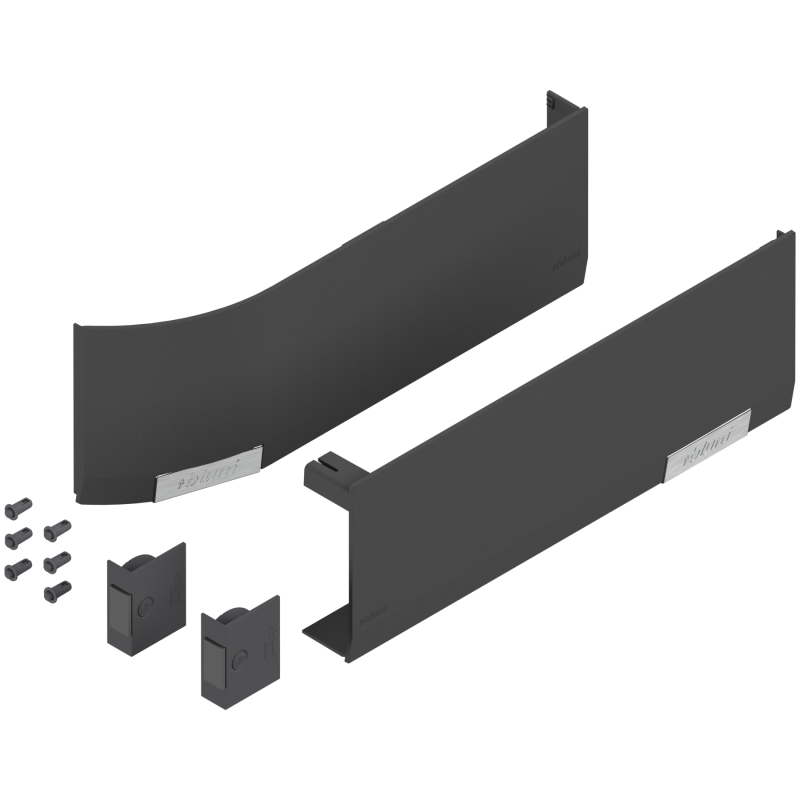 BLUM AVENTOS top set krytek pro HF/HS/HL, levá/pravá, TM. ŠEDÁ pro SERVODRIVE
