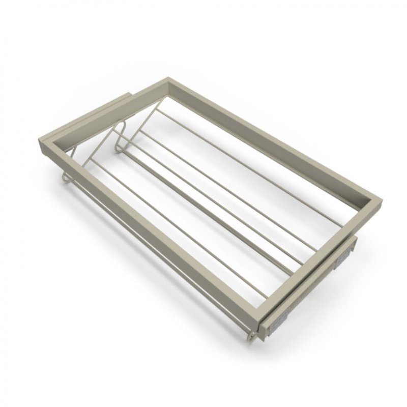 Výsuvný botník HACK s tl. dovřením, 760-794x434x106 mm, kamenná šedá