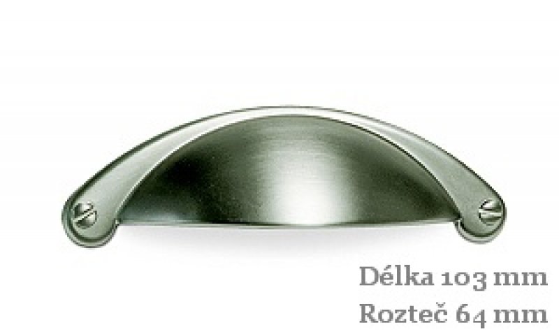 úchytka 1761-103 ZN27 64mm ušlechtilá ocel mat