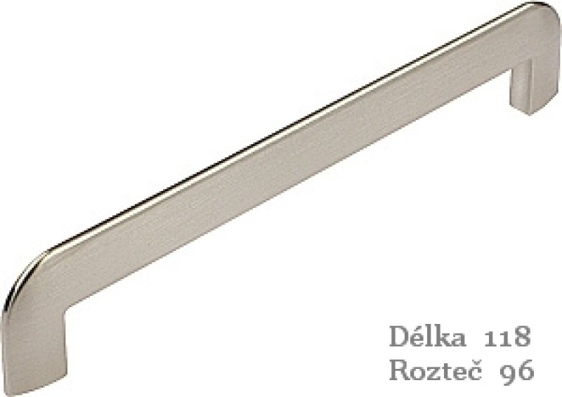úchytka 2182-118 ZN21 nikl jemně broušený