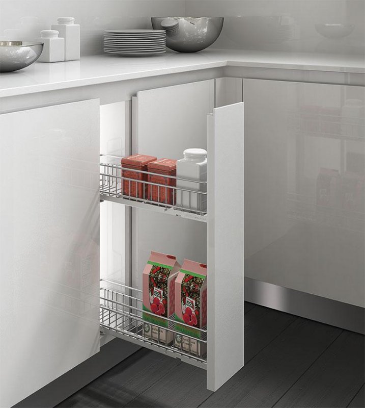 INOXA lahvovník QUADRO (BLUM) s BL 150/450mm levý 