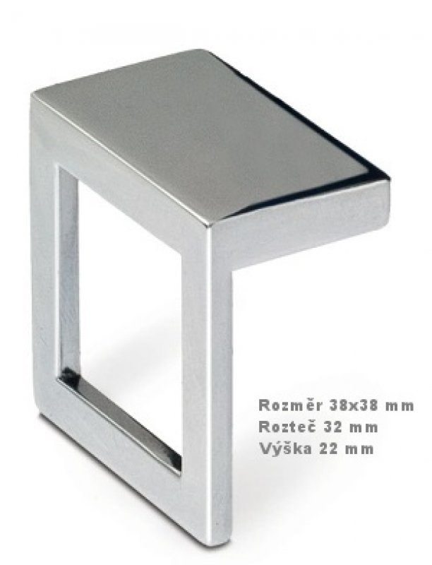 úchytka 2116-38 ZN21 nikl jemně broušený