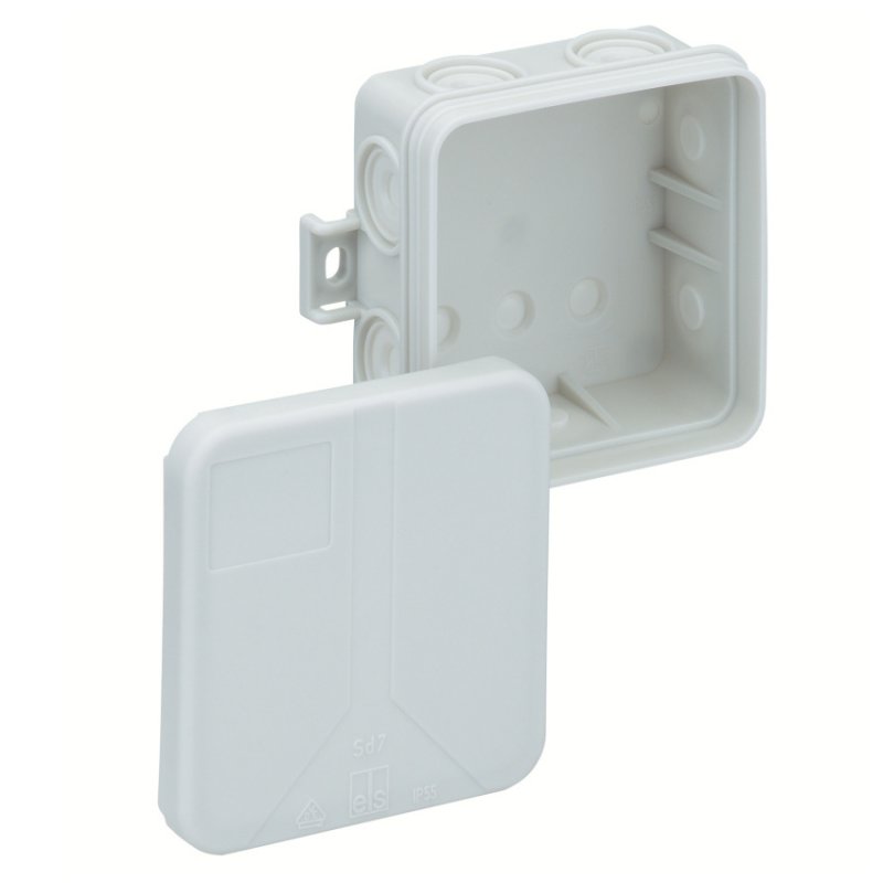 Krabice E125(A8), Nást., 75x75x40mm, IP54, Šedá - PRÁZDNÁ