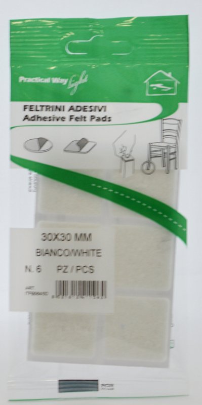 PRACTICAL WAY FILC 30x30x3,5 bílá - 6ks platíčko 