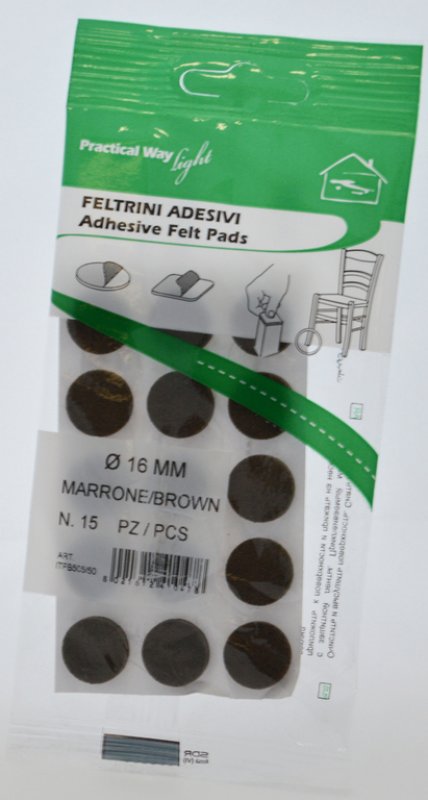 PRACTICAL WAY FILC pr. 16x3,5 hnědá - 15ks platíčko 
