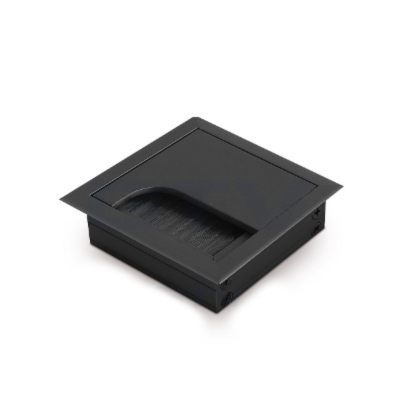 kabelová průchodka 80x80mm kov černá