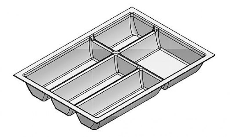 příborník AGO LINEA 490x340mm šedý do skříňky 40cm