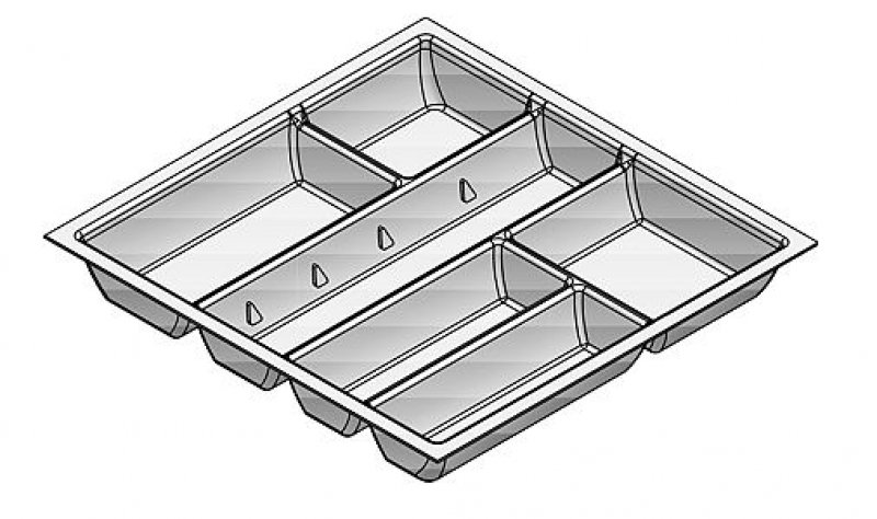 příborník AGO LINEA 490x490mm bílý do skříňky 55cm