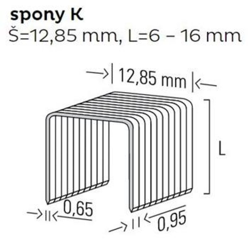 Spona KMR 16 - ocel pozinkovaná 10.000ks