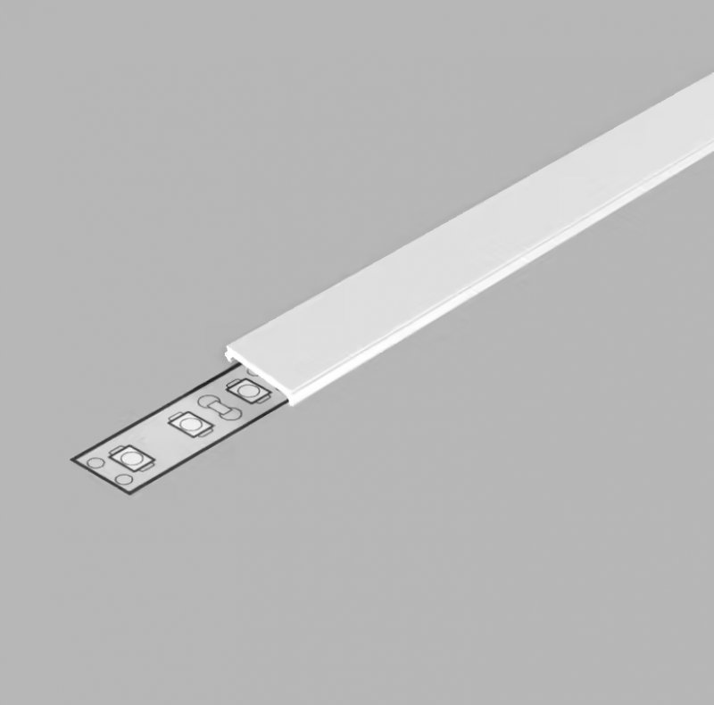 Krycí pásek na LED profil SLIM naklapávací jemně matná 2000mm