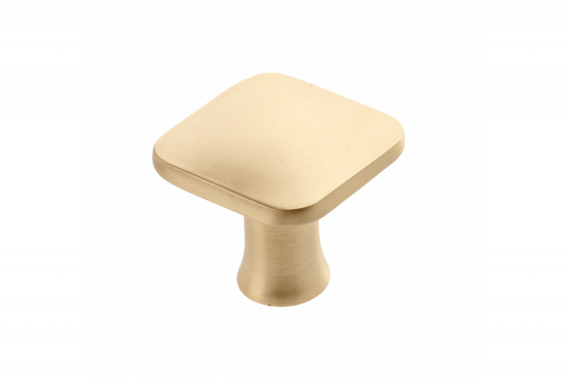 Úchytka knobka PIAZZA 30x30mm zlatá kartáčovaná