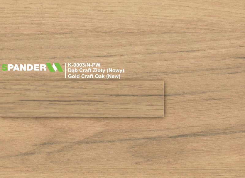hrana ABS dub KRAFT ZLATÝ K003 22x2mm PW