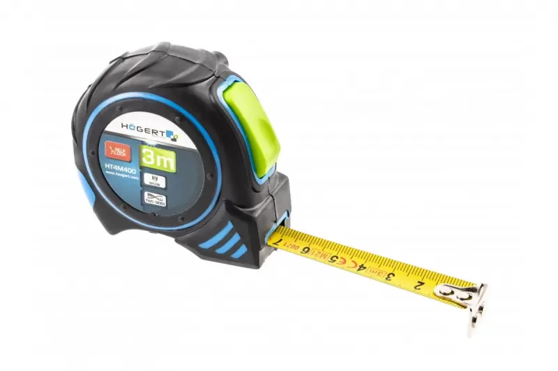 Svinovací metr 3m 16 mm auto stop, nylonový s magnetem