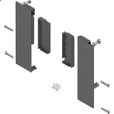 BLUM MERIVOBOX čelní kování pro vnitřní zásuvku E pro výsuv s relingem orion šedá