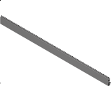 BLUM MERIVOBOX Přední díl s drážkou, 1200 mm, ke zkrácení, Orion šedá