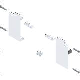 BLUM MERIVOBOX čelní kování pro vnitřní zásuvku M Hedvábně bílá matná