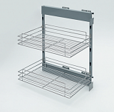 Plnovýsuvný dvojkoš boční Komfort s BL drátěný Levý do 40cm