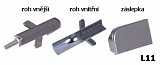 sada k těsnícímu profilu L11 Al NATURAL montáž na ležato