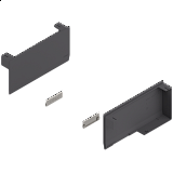 BLUM AVENTOS HK top, Sada krytek, P+L tmavě šedá