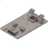 BLUM CLIP TOP Miska CRISTALLO na sklo k nalepení pravoúhlá pískově šedá + niklovaná mat