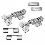 závěs KLIPOVÝ, VRUT, 3D,polonaložený, s dotlumením sada 2ks