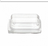 Čočka samolepící 10x10x2,5mm hranatá transparentní dorazová