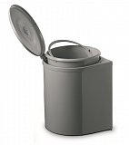 Odpadkový koš kulatý, 1x12 l, šedý plast
