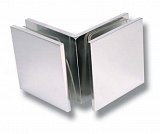 SISO Konzola pro sprchové kouty Bern sklo/sklo 90° Kartáčovaná ocel