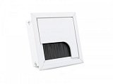 kabelová průchodka 80x80mm kov BÍLÁ