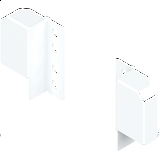 BLUM TBX nastavení zad bílá - variabilní držák relingu-bílý