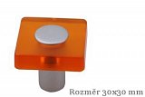 úchytka 8118-30 I SN 9 MV11 knobka hliník bílý + akrylát oranžový