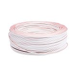 Kabel dvoužílový pro LED plochý-lícna 2x0,35mm2 bílo-rudý