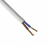 Kabel dvoužílový kulatý bílý 2x0,75mm