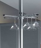 držák sklenic 400mm - chrom mat