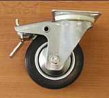 kolečko zátěžové gumové pr.80mm otočné s plot 40kg+brzda