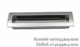 úchytka 2042-197 ZN1 chrom lesk zápustná 160mm