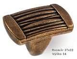 Úchytka 2163-37 ZN58 staromosaz červenohnědá brinýr