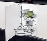 Karusel 180° Elegance, plné dno, 750x400x570-710 mm, chrom