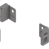 BLUM MERIVOBOX Držák zad "N" L+P Indium šedá matná