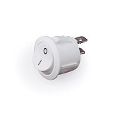 Skříňový vypínač kolébkový závrtný pr. 19,5mm BÍLÝ