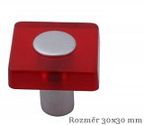 úchytka 8118-30 I SN10 MV11 knobka hliník bílý + akrylát červený