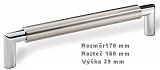 úchytka 2161-172 ZN21ZN1 nikl jemně broušený+chrom lesk
