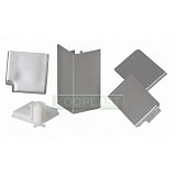 set elementů k těsnícímu profilu L40 - nerez vnější