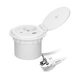 Zápustná zásuvka CHARGER PLUS s indukční nabíječkou,230V,USB A,HDMI, RJ45, BÍLÁ