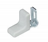 úhelník kovový s krytkou bílý