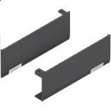 BLUM AVENTOS top set krytek pro HF/HS/HL, levá/pravá, tmavě šedá