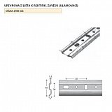 Zarážková lišta k retifikačnímu kování š. 35mm  á - 2bm závěsná